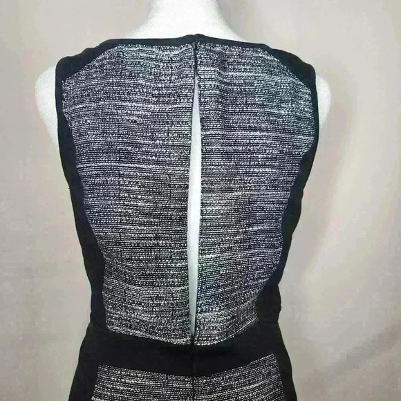 Elle women's black and gray knee length sleeveless dress tweed front size 2 - Picture 5 of 8